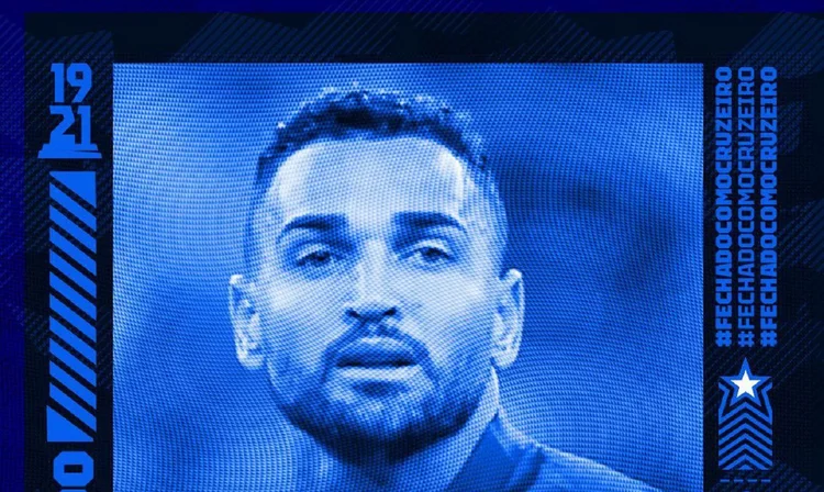 Gilberto: atacante chega para ser o principal centroavante do Cruzeiro (Twitter/Cruzeiro/Reprodução)