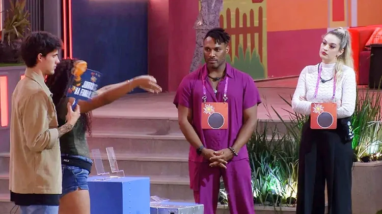 Jogo da Discórdia: Nicácio e Marília receberam 7 e 8 bombas, respectivamente (Gshow / TV Globo/Reprodução)