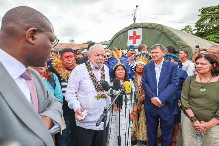 Lula: Na noite de ontem, 20, o presidente institui o Comitê de Coordenação Nacional para Enfrentamento à Desassistência Sanitária das Populações em Território Yanomami (Ricardo Stuckert/Divulgação)