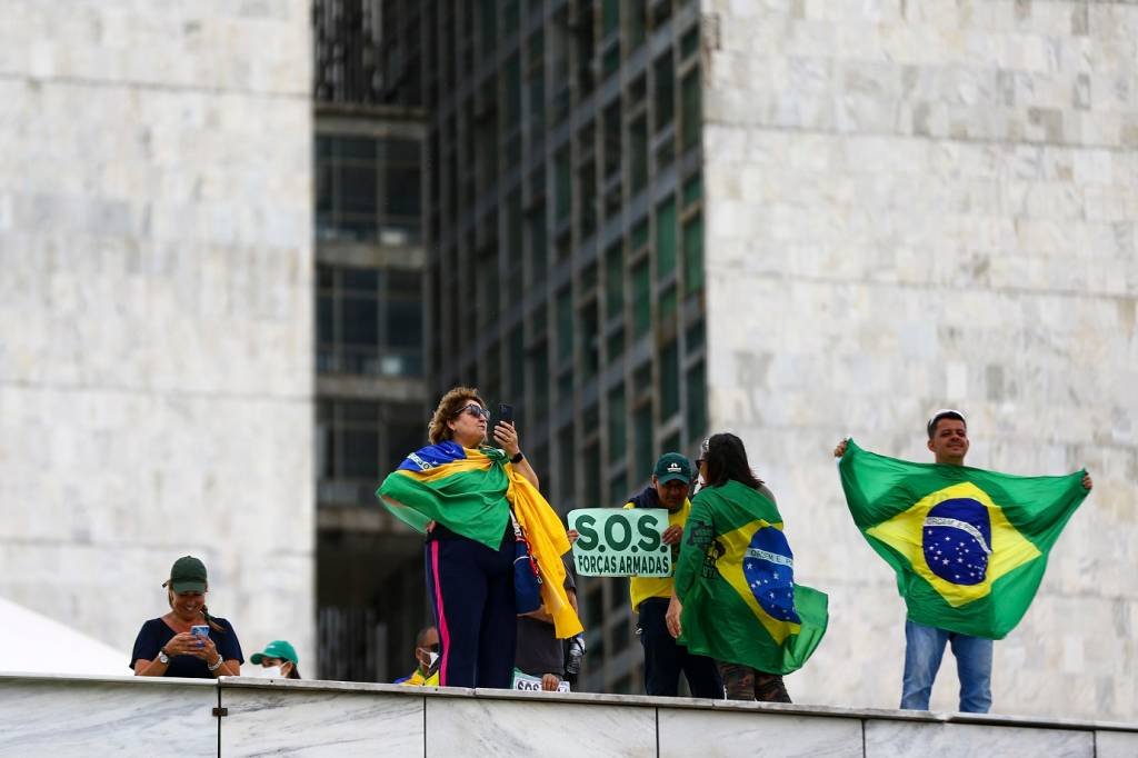 Um protesto que tenha como bandeira a ruptura da democracia, em tese (Marcelo Camargo/Agência Brasil)