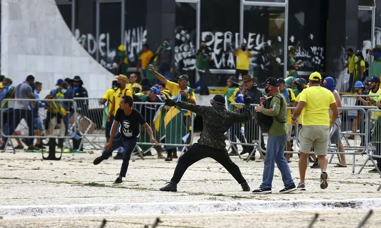 Manifestantes invadiram Congresso, STF e Palácio do Planalto no último domingo (Marcelo Camargo/Agência Brasil)