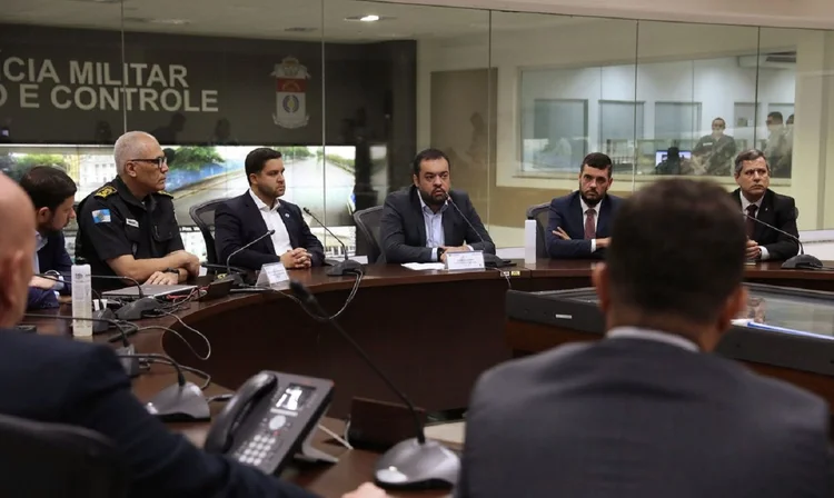 Cláudio Castro é discutir medidas contra possíveis ações no estado
 (Rafael Campos - Ascom Governo RJ/Divulgação)