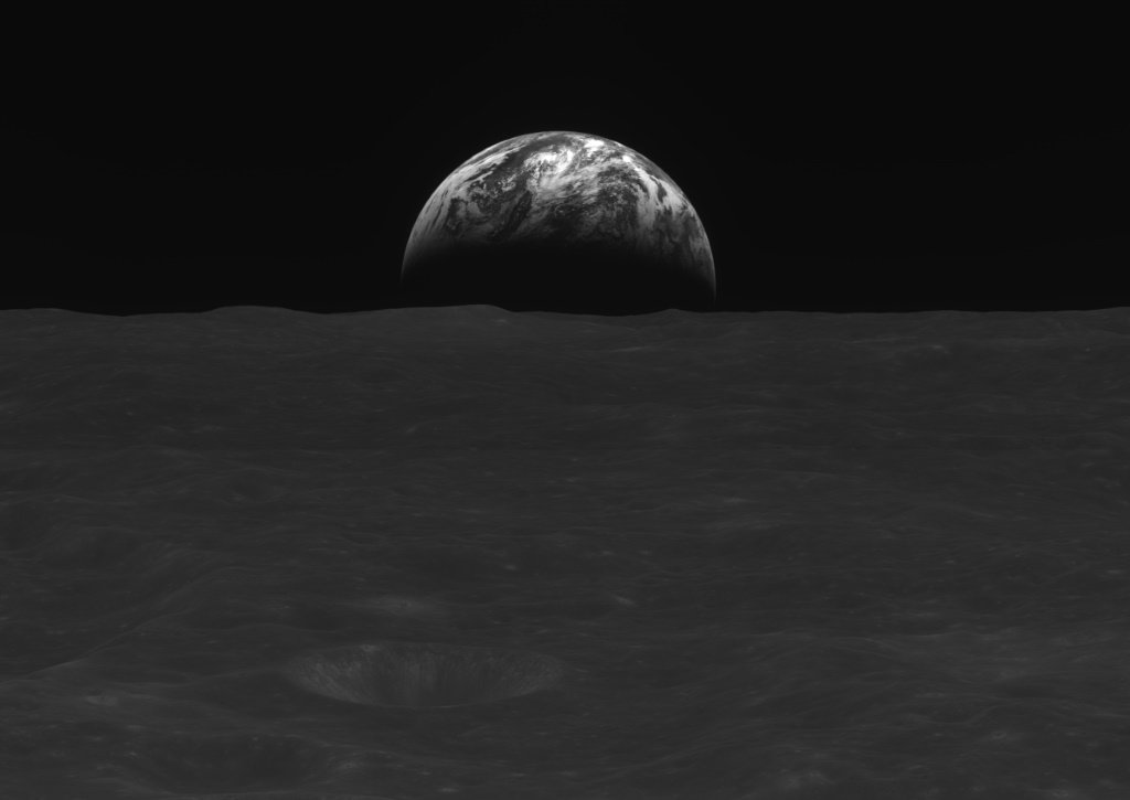 Primeira sonda lunar sul-coreana transmite imagens da Terra e da Lua