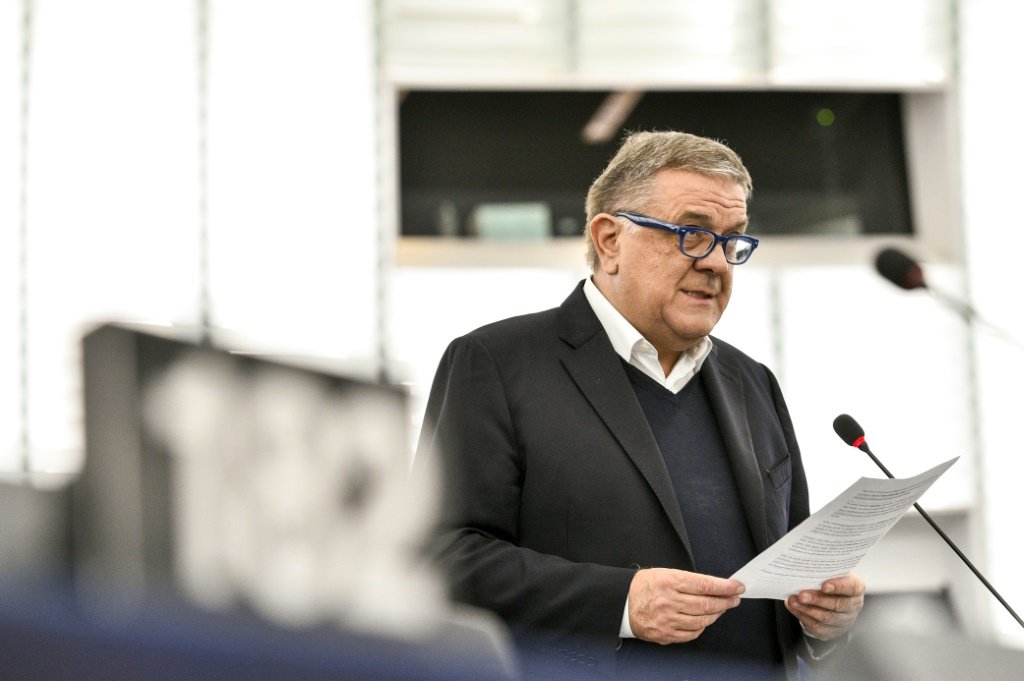 Pier Antonio Panzeri: durante sessão plenária em Estrasburgo (AFP/AFP Photo)