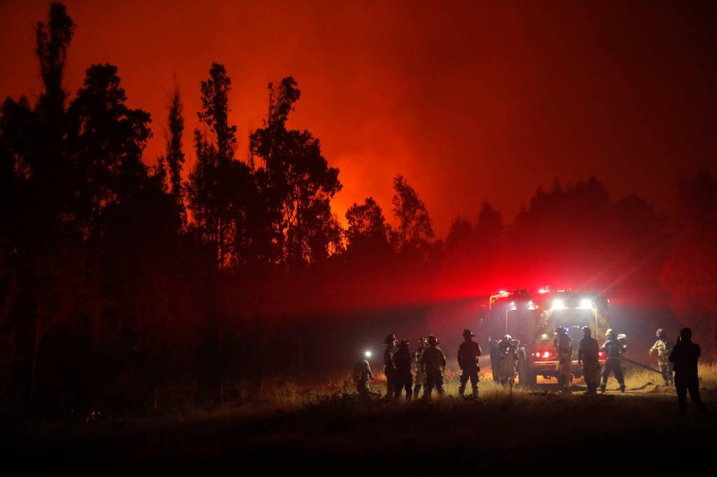 Incêndios florestais no Chile: 997 feridos em cinco dias (Javier Torres/AFP)