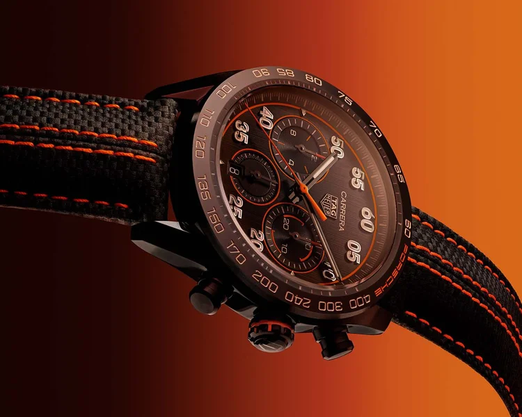 TAG Heuer Carrera Chronograph x Porsche Orange Racing. (TAG Heuer/Divulgação)