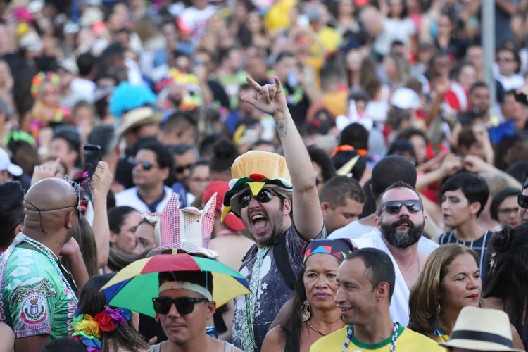 Brasília - Bloco Eduardo e Monica anima foliões ao som de rock, no Setor Sudoeste (Fabio Rodrigues Pozzebom/Agência Brasil) (Fabio Rodrigues Pozzebom/Agência Brasil)