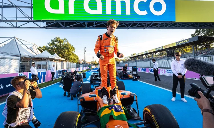Felipe Drugovich: "Minha meta para esta semana era aprender o máximo a cada volta que eu completasse e me certificar de tirar o máximo dessa oportunidade (Sebastiaan Rozendaal / Dutch Photo Agency/Agência Brasil)