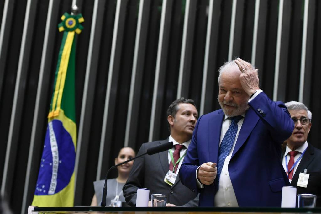 Plenário da Câmara dos Deputados durante sessão solene do Congresso Nacional destinada a dar posse ao presidente e ao vice-presidente da República. (Edilson Rodrigues/Agência Senado)