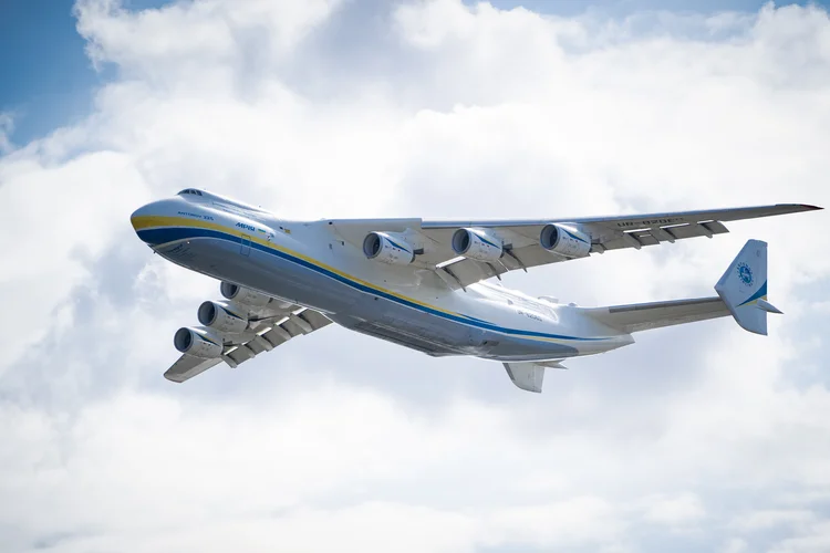 Antonov An-225 Mrija with medical equipment landed in Warsaw, Poland on April 14, 2020 (Photo by Mateusz Wlodarczyk/NurPhoto via Getty Images) (Mateusz Wlodarczyk/Getty Images)