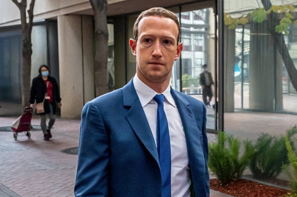 Meta: Mark Zuckerberg, presidente-executivo e acionista majoritário da Meta, é o principal alvo do processo (David Paul Morris//Getty Images)