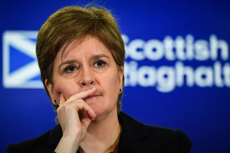 Nicola Sturgeon durante uma entrevista coletiva em 23 de janeiro de 2023 na cidade escocesa de Edimburgo

 (AFP/AFP)