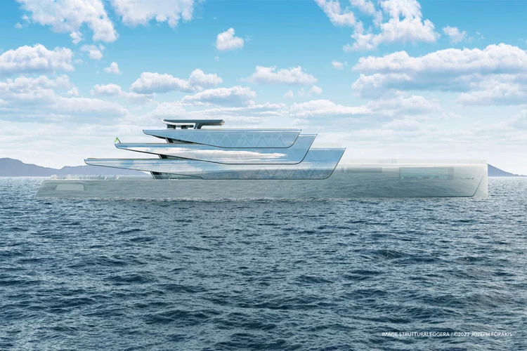 O iate Pegasus, desenvolvido pelo designer italiano Jozeph Forakis. (Forakis Design/Reprodução)