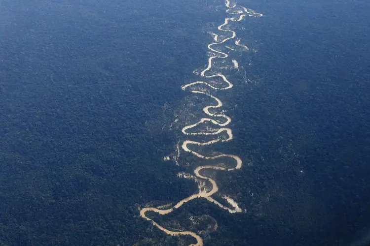 Alto Alegre (RR), 10/02/2023 - Áreas de garimpo ilegal na Terra Indígena Yanomami vistas em sobrevoo ao longo do rio Mucajaí. Foto: Fernando Frazão/Agência Brasil (Fernando Frazão/Agência Brasil)