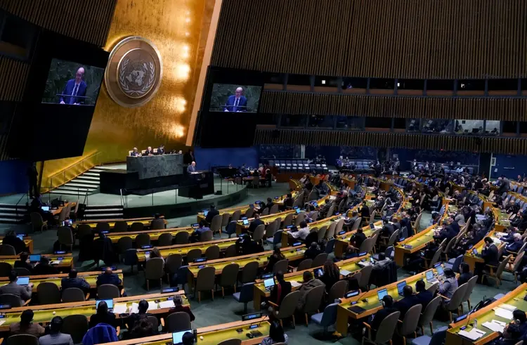Assembleia da ONU nesta quinta-feira, 23: Brasil apoiou resolução contra Rússia (AFP/AFP)