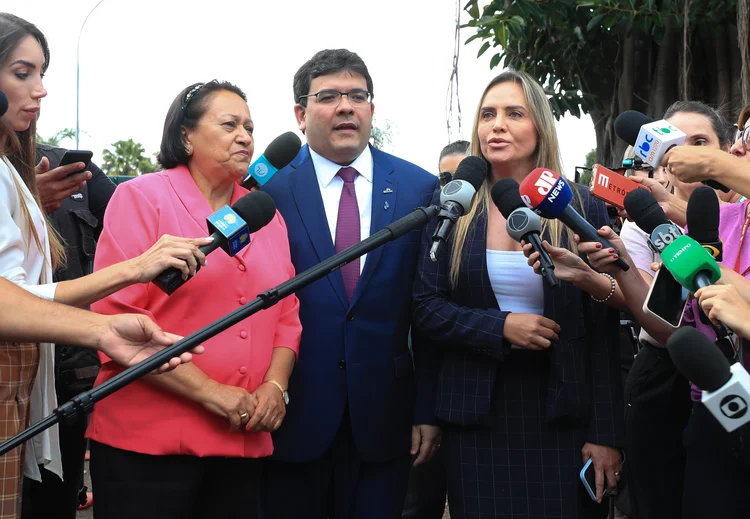 Brasília (DF), 14/02/2023 - Governadores, Fátima Bezerra do RN, Rafael Fonteles, Piauí e Celina Leão do DF após reunião de governadores na casa do Presidente da Câmara dos deputaods. Foto: Lula Marques/Agência Brasil (Lula Marques/Agência Brasil)