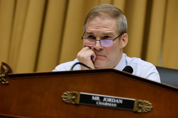 Comitê Judiciário: O presidente do Comitê Judiciário da Câmara, Jim Jordan, que contestou uma intimação do Congresso em 2022, vem exigindo documentos de grandes empresas de tecnologia (AFP/AFP Photo)