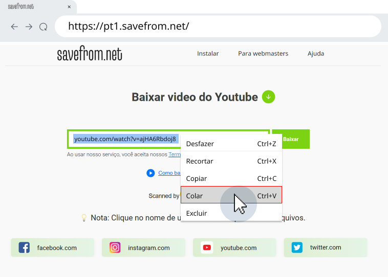 Como baixar um vídeo do  de graça sem programas?