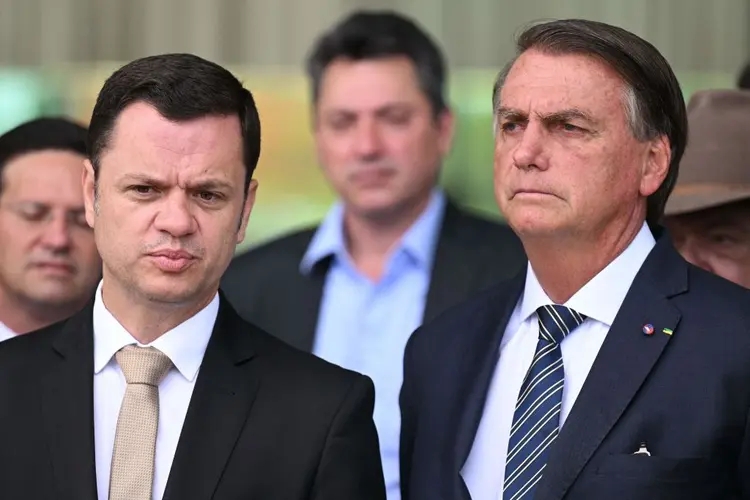Torres e Bolsonaro: ex-secretário é suspeito de omissão na condução das forças de segurança pública (EVARISTO SA/AFP/Getty Images)