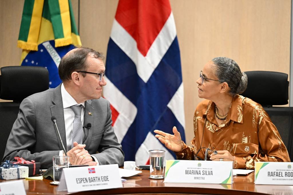 Os dois ministros leram uma declaração em que se comprometeram a aumentar a cooperação, o financiamento público e privado e os investimentos de uma ampla gama de fontes (EVARISTO SA/Getty Images)