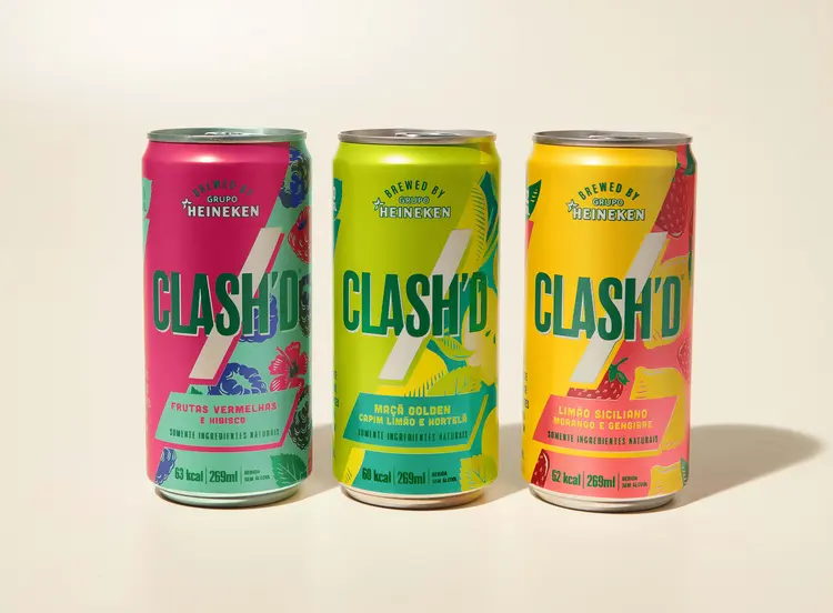 Clash'd: o novo refrigerante premium da Heineken. (Heineken/Divulgação)