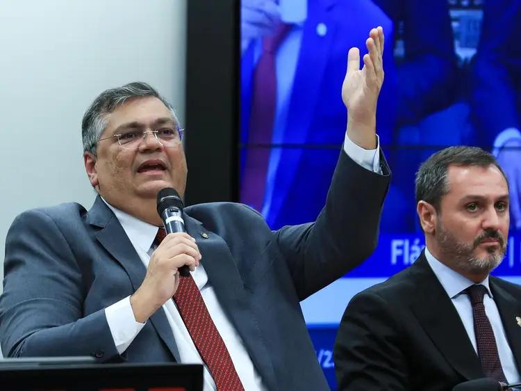 Brasília (DF) 28/03/2023 Ministro da justiça, Flávio Dino, durante  audiência na CCJ da Câmara dos Deputados. (Lula Marques/Agência Brasil)