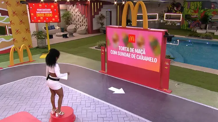 Prova Bate-Volta de ontem, 12: Marvvila fugiu do Paredão na prova do McDonald's (Gshow / TV Globo/Reprodução)
