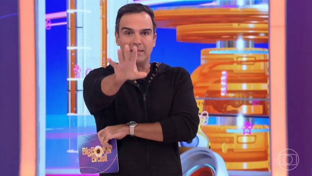 Tadeu Schmidt: apresentador do BBB anunciou o quarto secreto na noite de ontem, 7 (Gshow / TV Globo/Reprodução)