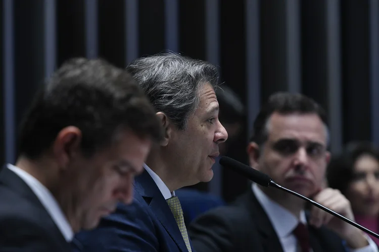 Haddad: o ministro citou o caso como uma das medidas do ajuste fiscal que o governo Lula está promovendo (Edilson Rodrigues/Agência Senado/Agência Senado)
