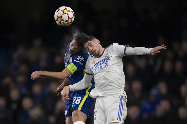 As equipes se enfrentaram na mesma fase da temporada passada. Na ocasião, o Real Madrid avançou com direito a hat-trick de Benzema no primeiro jogo em Londres (Visionhaus/Getty Images)