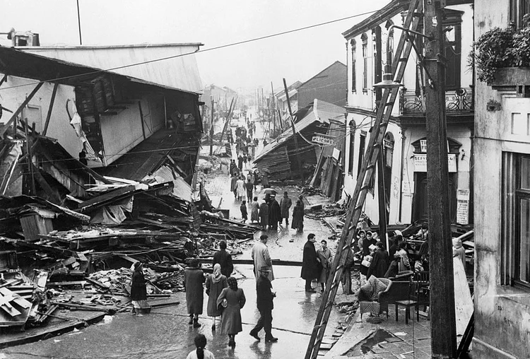 Valdivia, Chile: maior tremor de terra já registrado. (Bettmann / Colaborador/Getty Images)