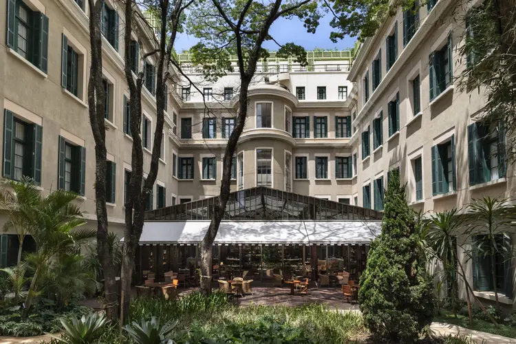 Restaurante Le Jardin Terrace, do Rosewood: purê de abóbora e inhame (Hotel Rosewood/Divulgação)