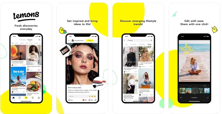 Lemon8: app se assemelha ao Instagram  (Lemon8/Reprodução)