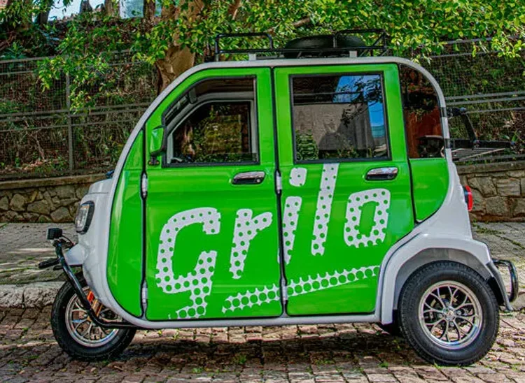 Tuk-tuk da Grilo: triciclo elétrico da marca foi barrado de circular por SP  (Grilo Mobilidade/Divulgação)