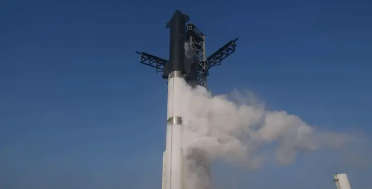 Starship é composta por uma espaçonave e e um foguete propulsor  (SpaceX/Reprodução)