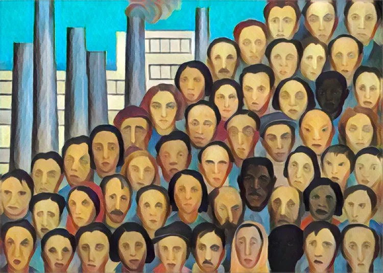 Tela Os Operários, de Tarsila do Amaral (Jorge Bastos Acervo Artístico-Cultural do Palácio do Governo do Estado de São Paulo/Divulgação)