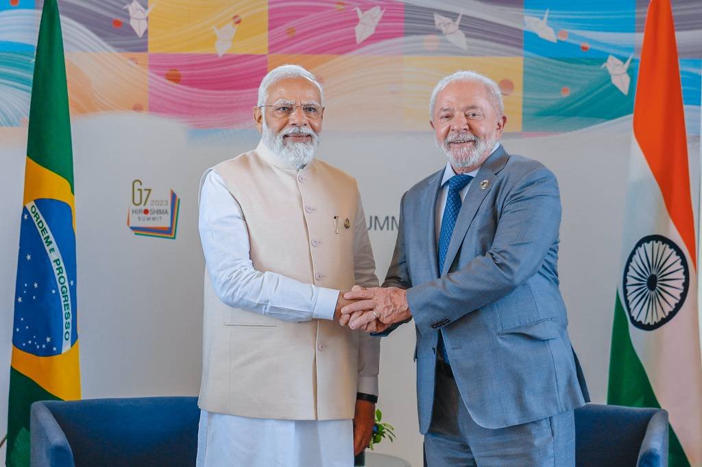 Primeiro-ministro da Índia e Lula discutem busca pela paz em reunião bilateral durante cúpula do G-7