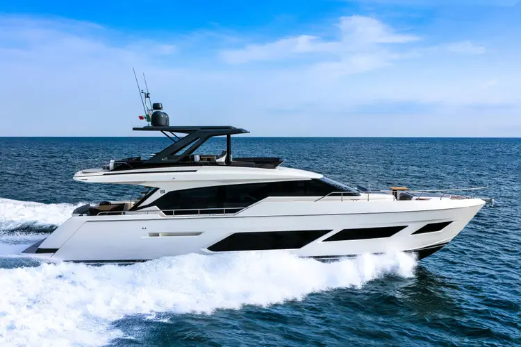 A Ferretti Yachts 720: decoração pode ser customizada (Ferretti Yachts/Divulgação)