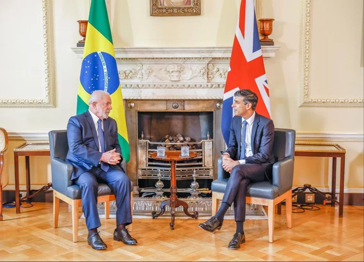 Fundo Amazônia: Lula está em Londres e se reuniu com primeiro-ministro Rishi Sunak  (Ricardo Stuckert/ Twitter/Reprodução)