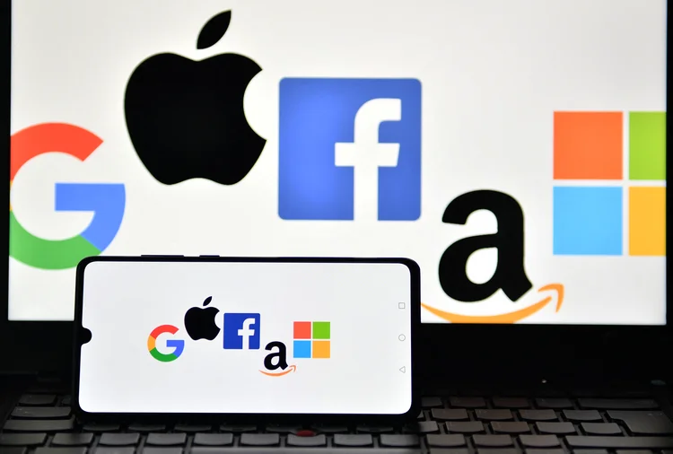 Big techs: pagamento seria via direitos autorais (JUSTIN TALLIS/AFP/Getty Images)