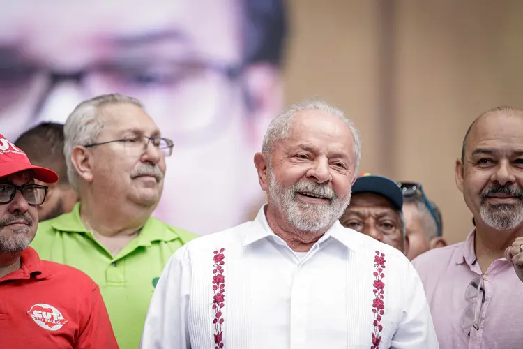 Lula: Presidente participa de ato do 1º de maio no Vale do Anhangabaú (Tuane Fernandes/Bloomberg/Getty Images)