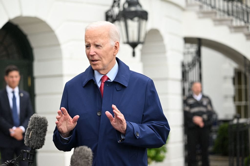 Joe Biden, presidente dos EUA, no jardim da Casa Branca (Mandel Ngan/Getty Images)