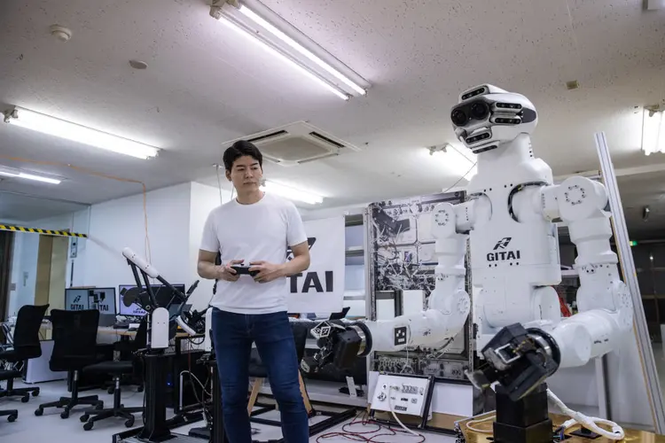 Sho Nakanose, da Gitai: É muito arriscado e impraticável para humanos montar e inspecionar máquinas no espaço (Takashi Aoyama/Getty Images)