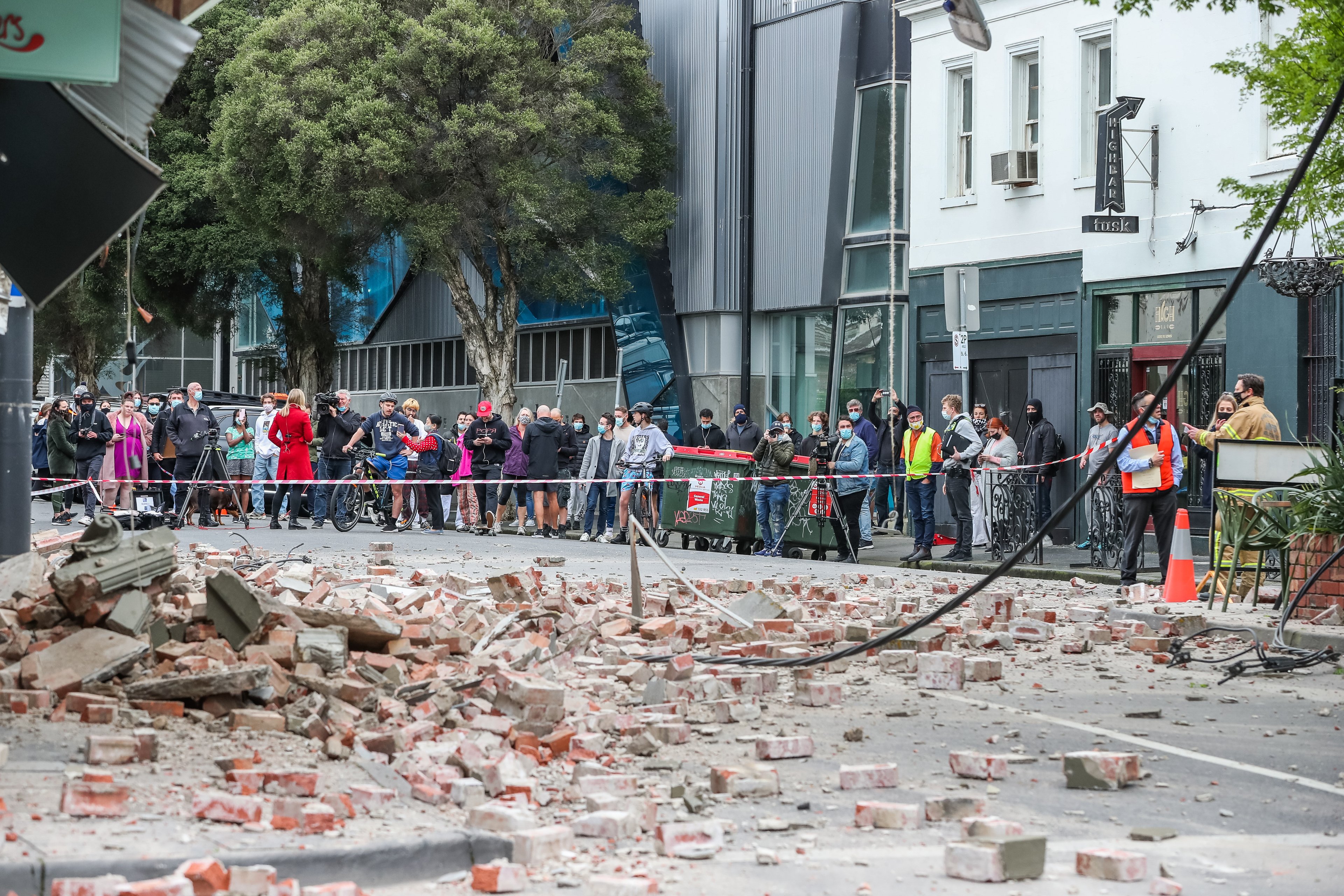 Buildings Damaged In Melbourne Following Earthquake Felt Across South Eastern Australia