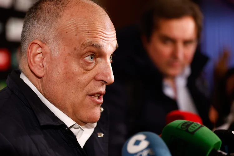 Javier Tebas: presidente da La Liga rebateu Vini Jr. (Oscar J. Barroso/Getty Images)