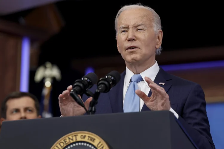 Fumio e Yoon ecoaram os sentimentos de Biden (Anna Moneymaker/Getty Images)