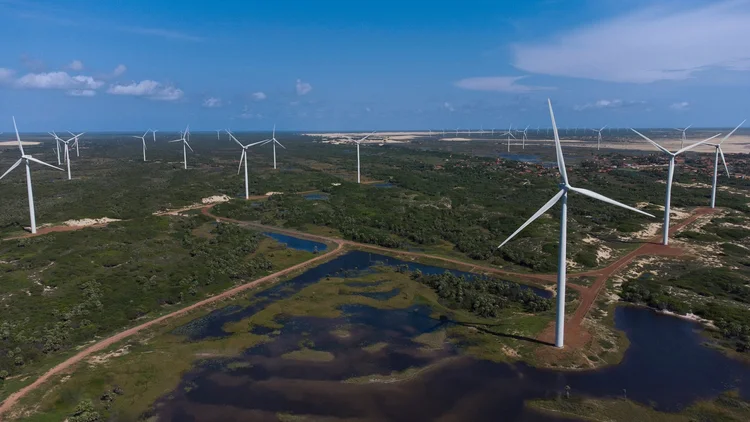 Parque eólico Delta, no Piauí: Omega Energia prevê EBITDA de 2 bilhões de reais em 2024 (Omega Energia/Divulgação)