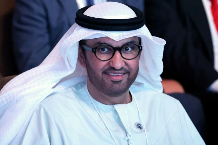 O presidente da COP28, Sultan Al Jaber, pediu um foco maior nas tecnologias de captura de carbono (AFP/AFP Photo)