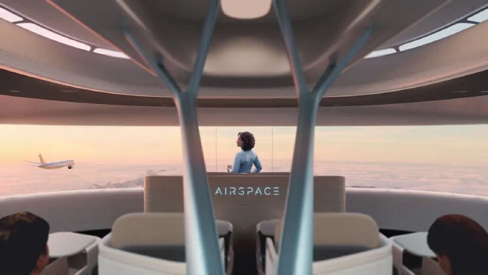 Novo avião da Airbus com teto transparente