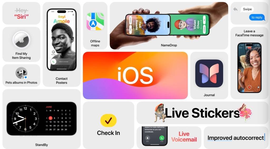 Apple anuncia iOS 17 com novas funções de mensagens, automação e compartilhamento